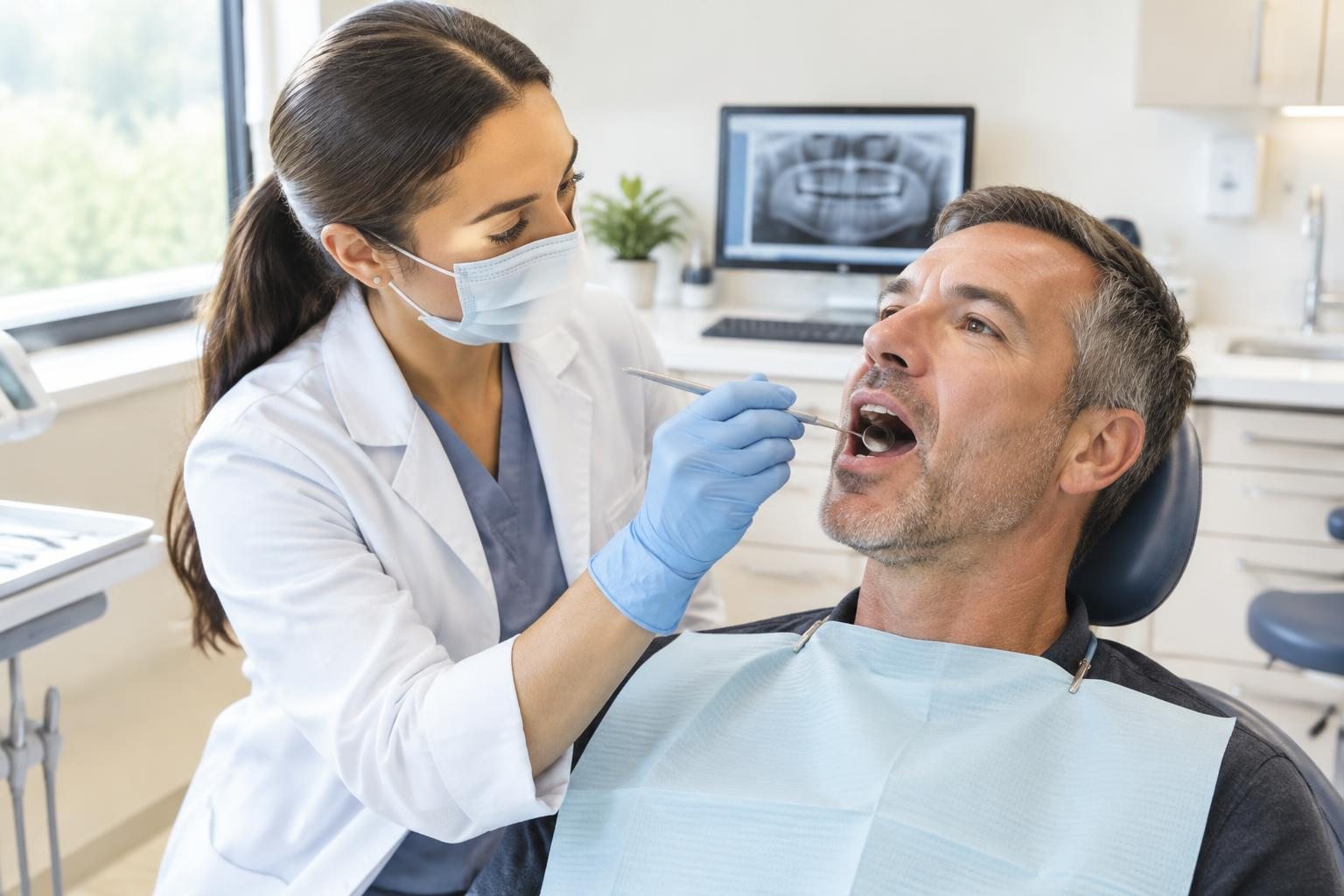 Illustrative comprehensive examination dental photograph, not the Parramatta Green Dental team or premises